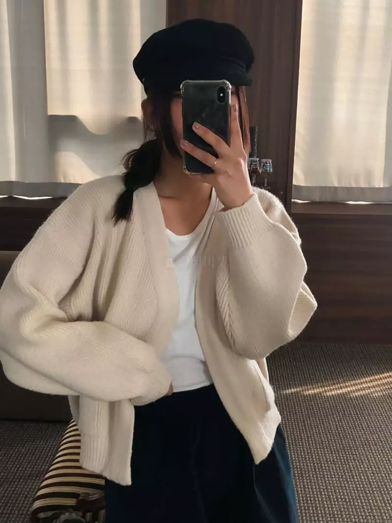 A Want - Korean Women Fashion - #momslook - Sheared Cardigan - 2