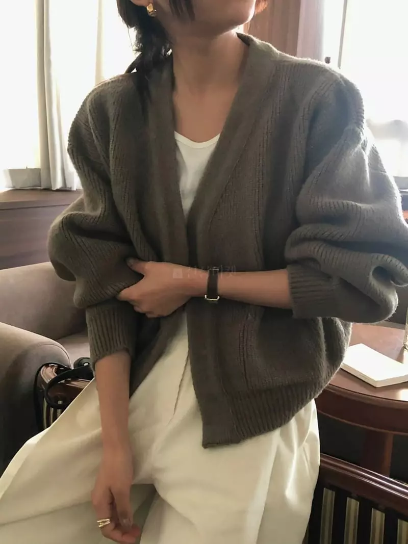 A Want - Korean Women Fashion - #momslook - Sheared Cardigan - 6
