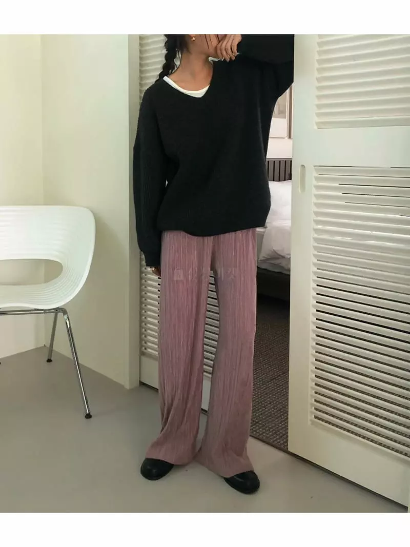A Want - Korean Women Fashion - #momslook - Snow Velvet Pants