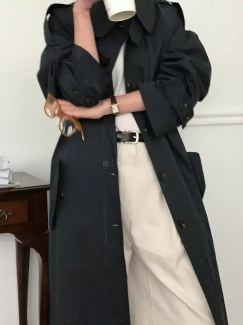A Want - Korean Women Fashion - #momslook - Belted Trench Coat