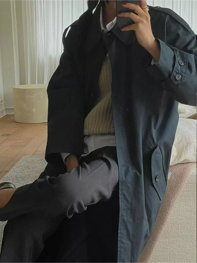 A Want - Korean Women Fashion - #momslook - Belted Trench Coat - 11