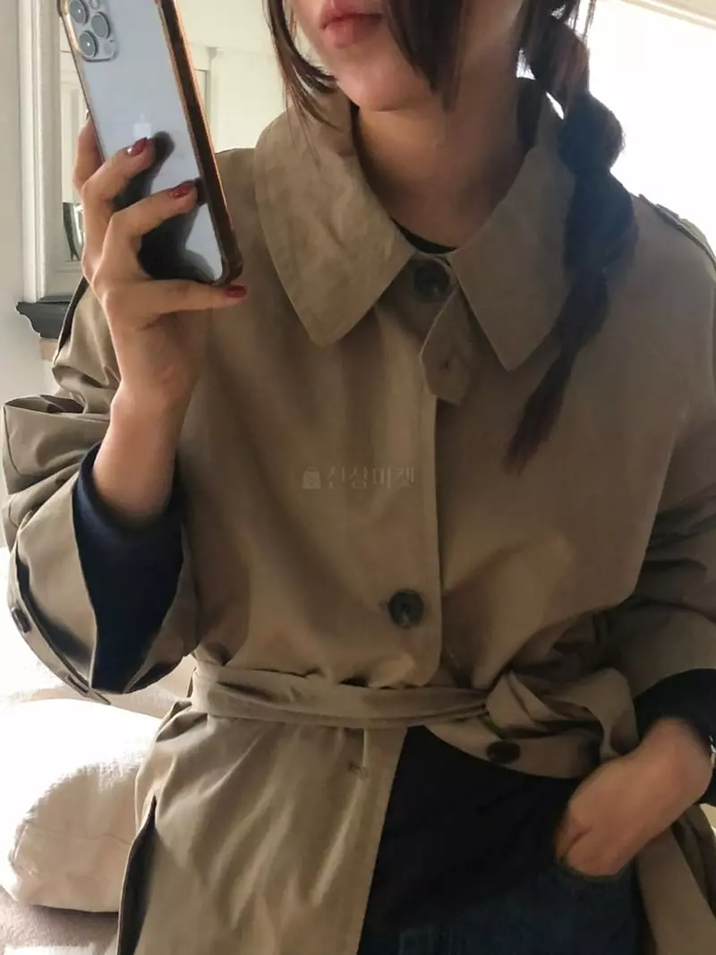 A Want - Korean Women Fashion - #momslook - Belted Trench Coat - 7