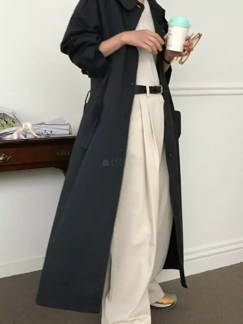 A Want - Korean Women Fashion - #momslook - Belted Trench Coat - 9
