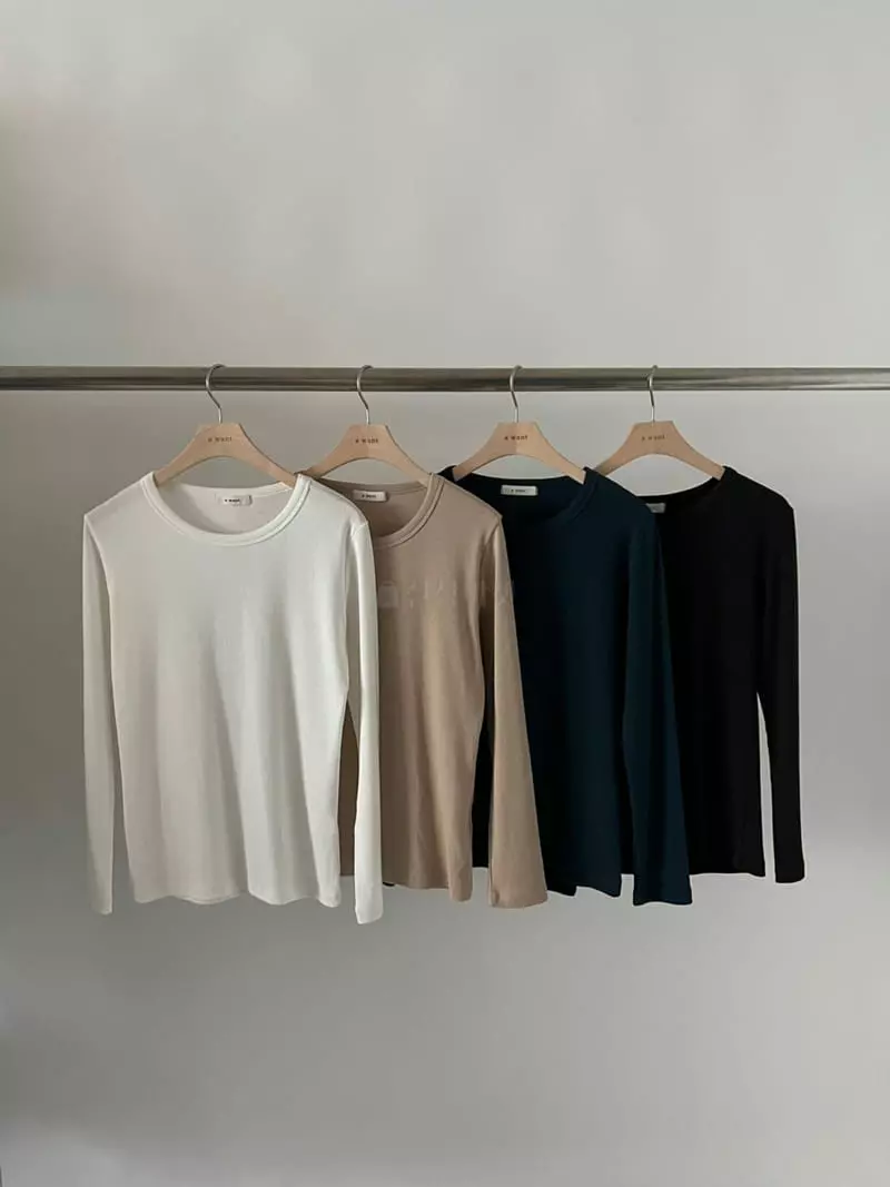 A Want - Korean Women Fashion - #momslook - Basic Tee - 3