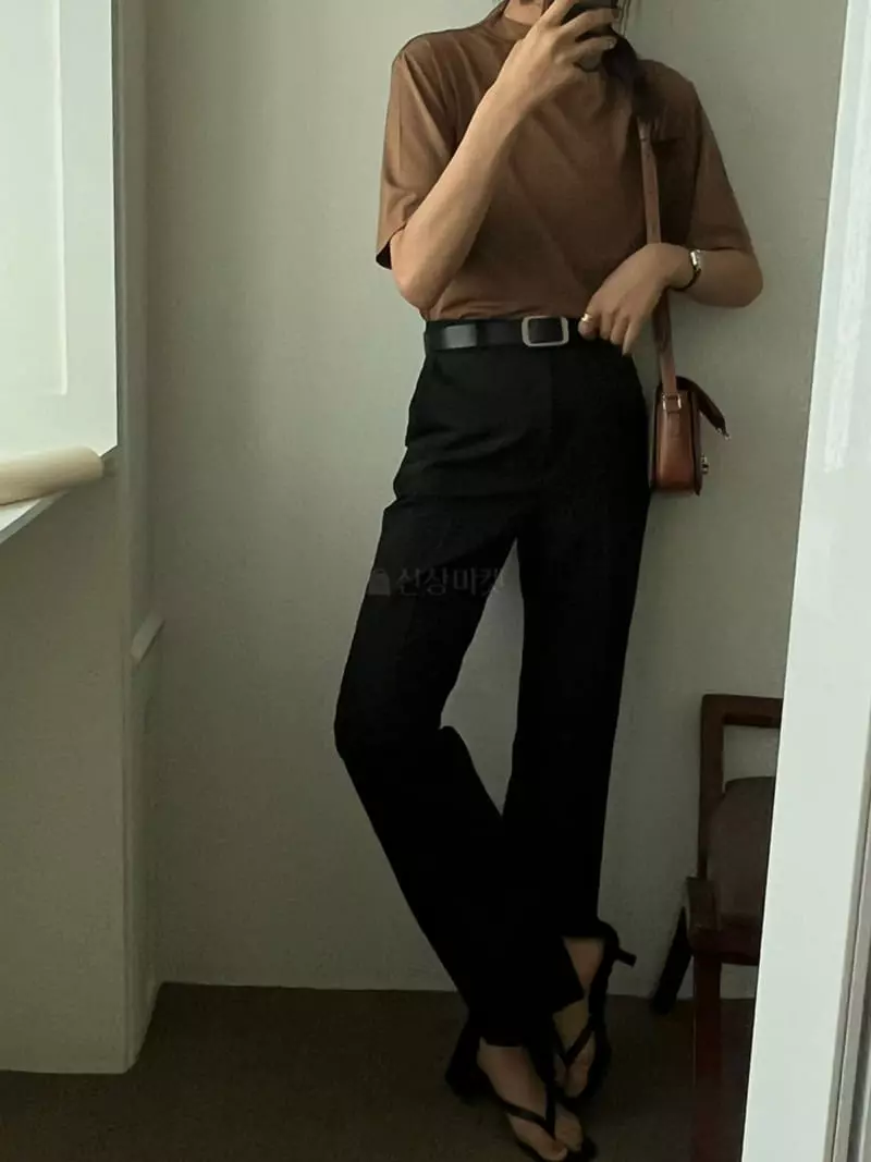 A Want - Korean Women Fashion - #womensfashion - Half Turtleneck Tee - 4