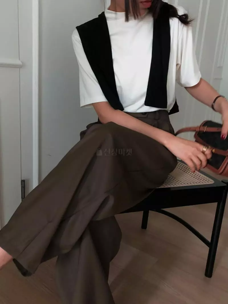 A Want - Korean Women Fashion - #momslook - Half Turtleneck Tee - 6