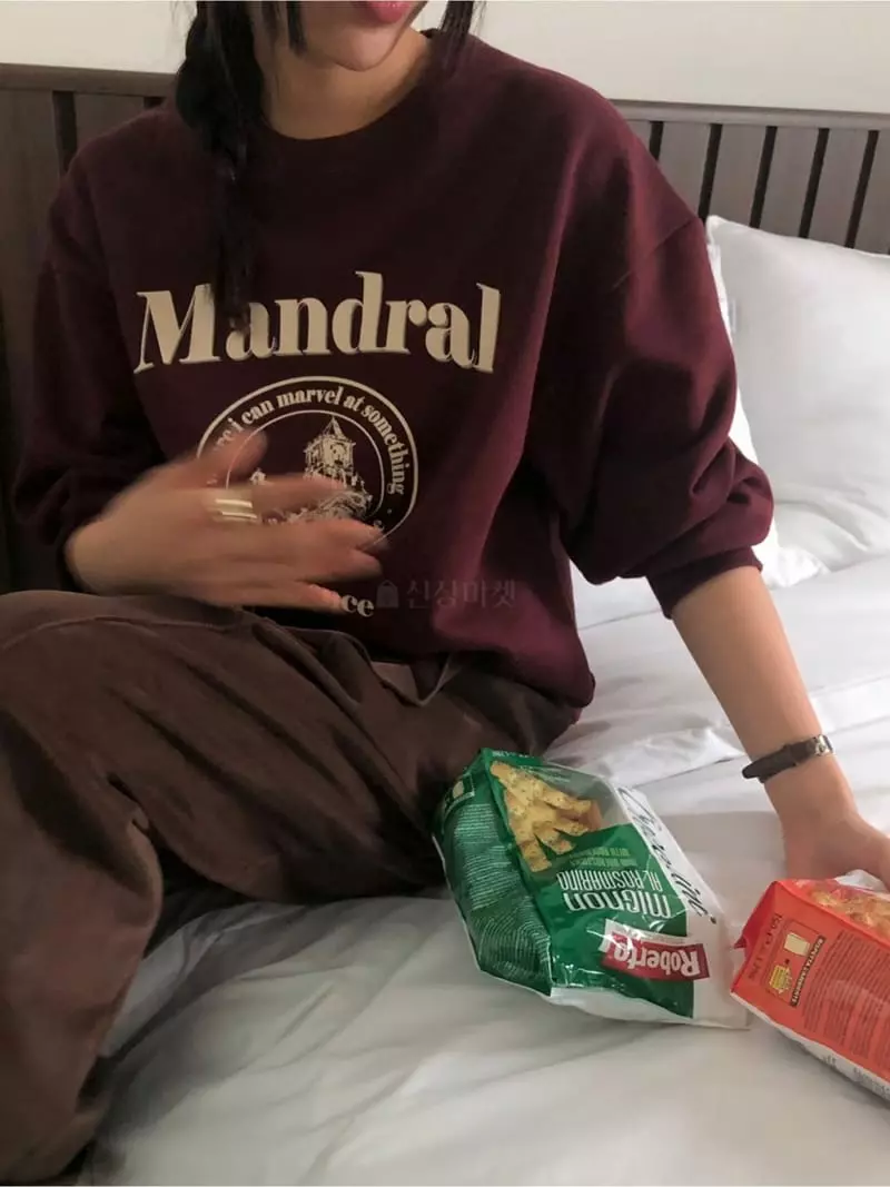 A Want - Korean Women Fashion - #momslook - Mandral Sweatshirt - 5