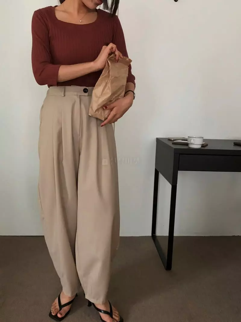 A Want - Korean Women Fashion - #momslook - Maron Pants - 2
