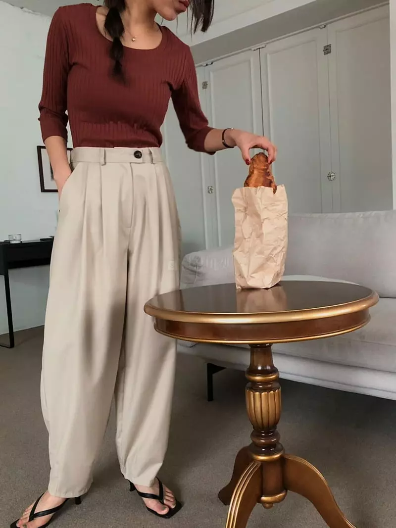 A Want - Korean Women Fashion - #momslook - Maron Pants - 6