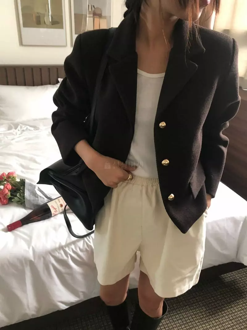A Want - Korean Women Fashion - #momslook - Rib Shorts - 3