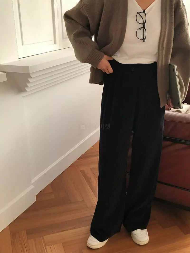 A Want - Korean Women Fashion - #momslook - Corduroy Pants - 11