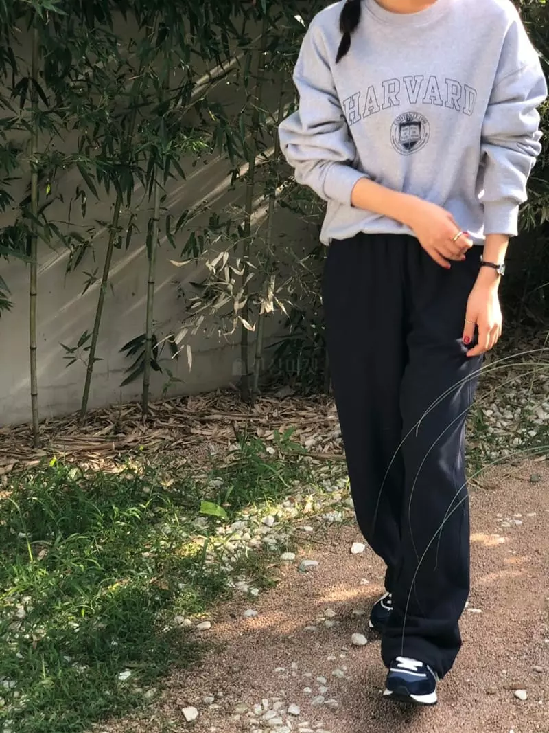 A Want - Korean Women Fashion - #momslook - Bird Terry Pants - 5