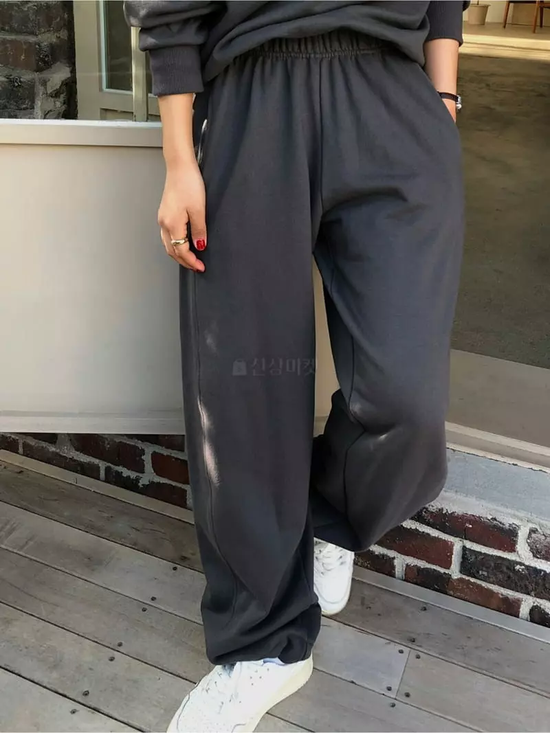 A Want - Korean Women Fashion - #momslook - Bird Terry Pants - 9
