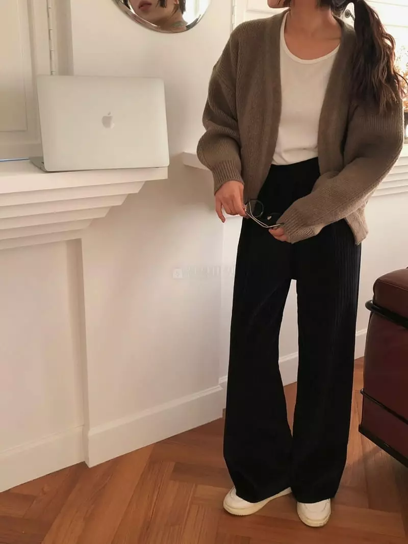 A Want - Korean Women Fashion - #restrostyle - Corduroy Pants - 2