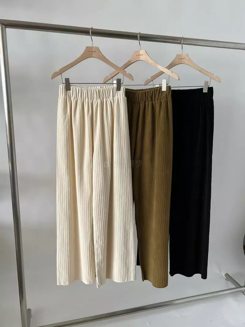 A Want - Korean Women Fashion - #romanticstyle - Corduroy Pants - 4