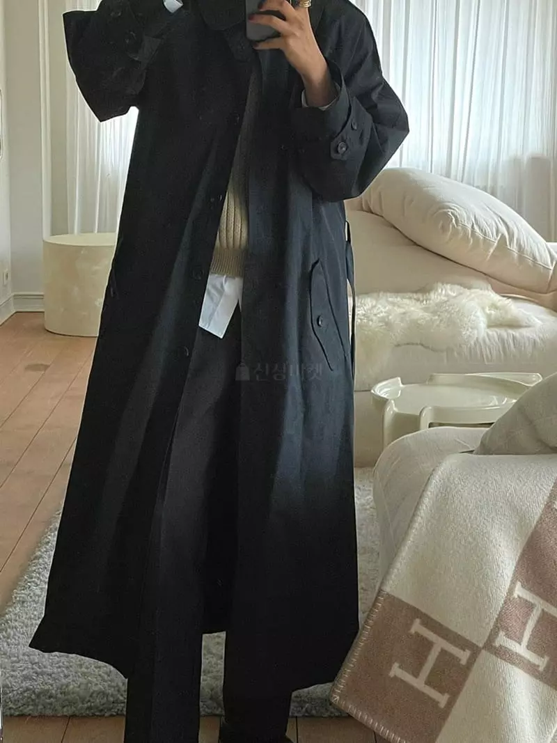 A Want - Korean Women Fashion - #womensfashion - Belted Trench Coat - 12