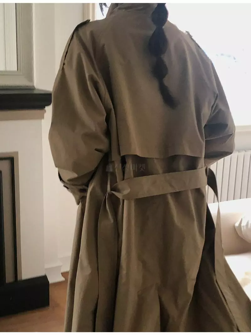 A Want - Korean Women Fashion - #womensfashion - Belted Trench Coat - 6