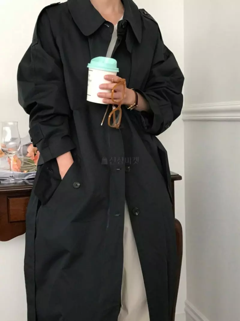 A Want - Korean Women Fashion - #womensfashion - Belted Trench Coat - 8