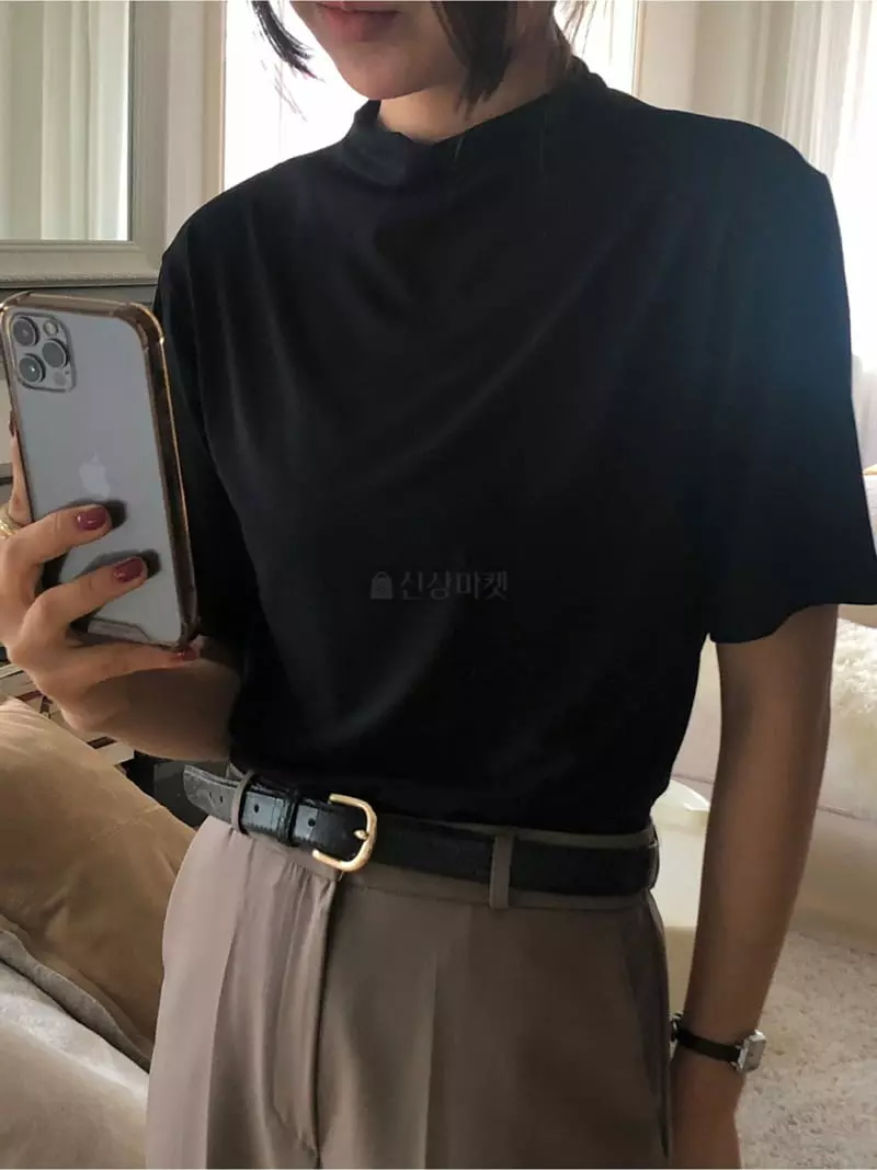 A Want - Korean Women Fashion - #womensfashion - Half Turtleneck Tee