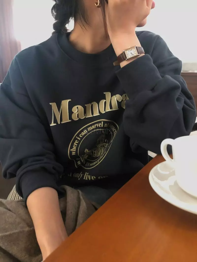 A Want - Korean Women Fashion - #momslook - Mandral Sweatshirt - 4