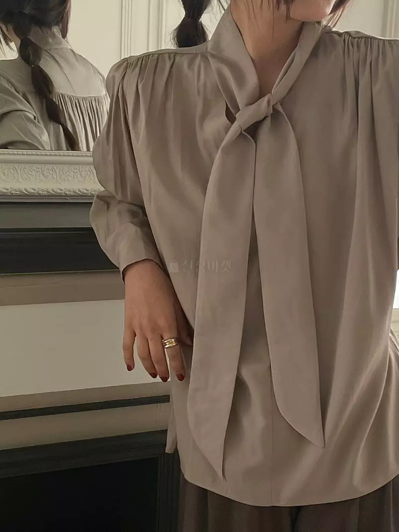 A Want - Korean Women Fashion - #womensfashion - Liv Tie Blouse - 2