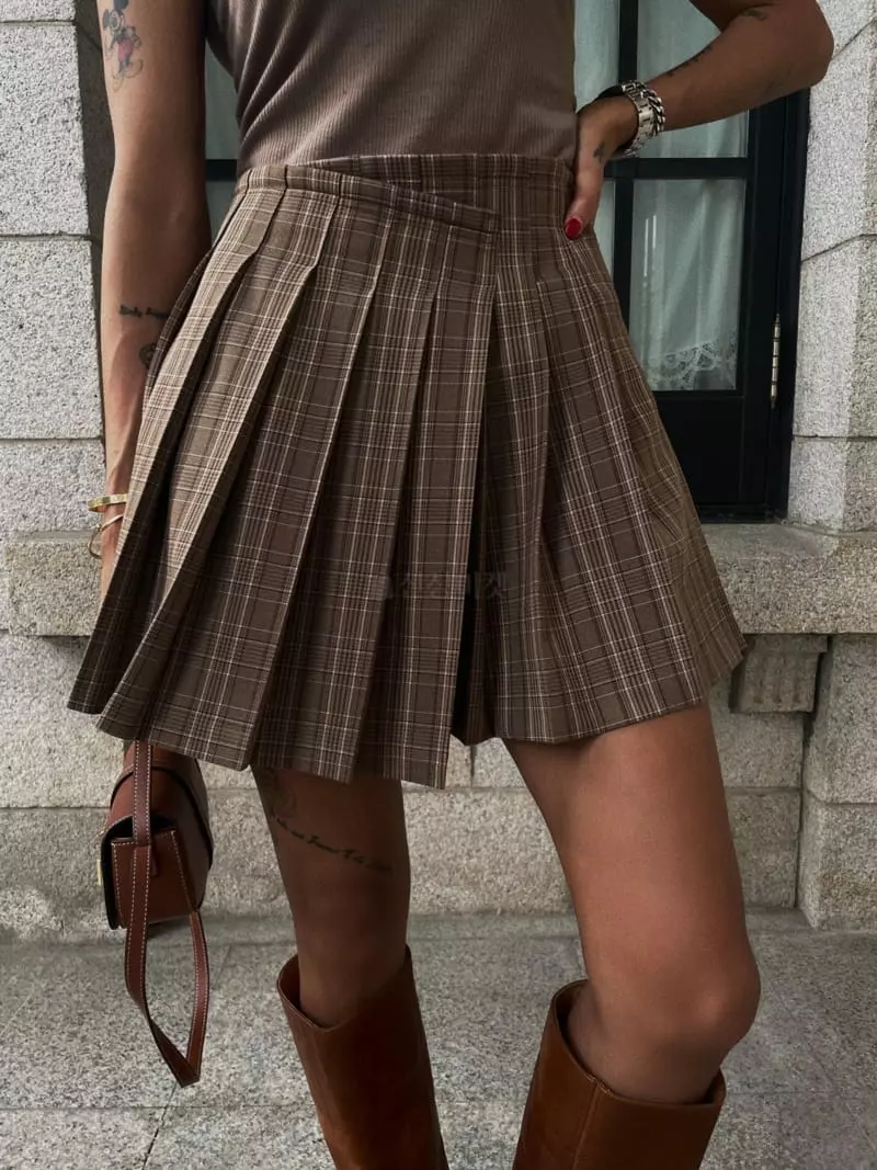Abbeylee - Korean Women Fashion - #momslook - British Skirt - 3