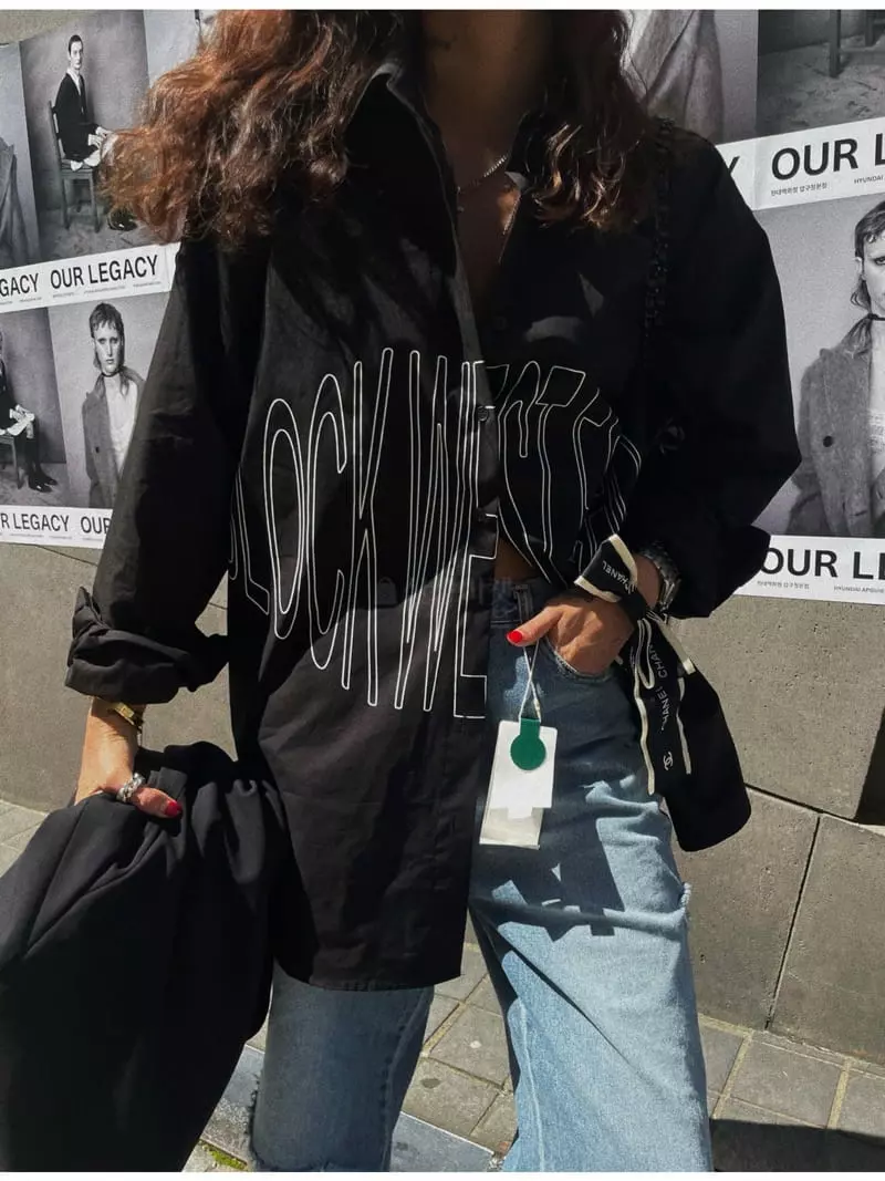 Abbeylee - Korean Women Fashion - #momslook - Boyfriends Shirt