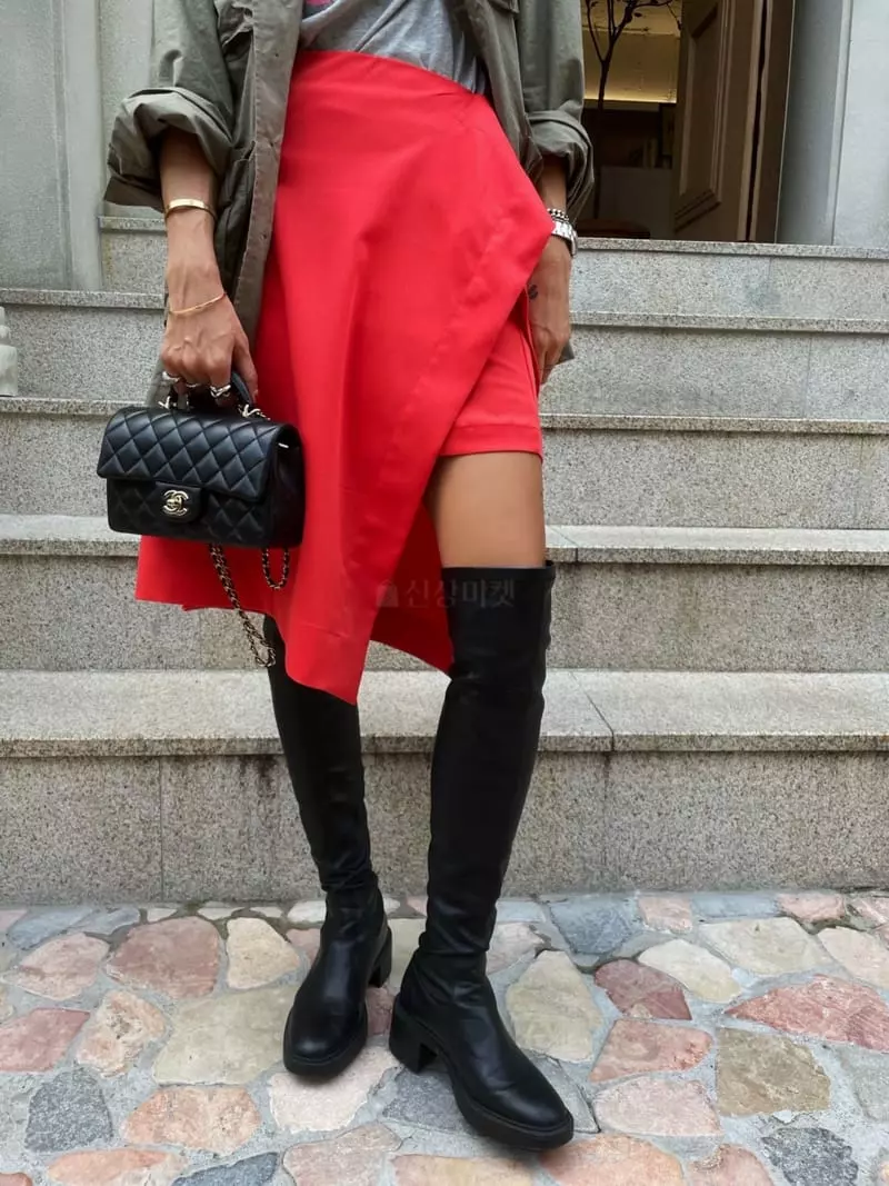 Abbeylee - Korean Women Fashion - #momslook - Unbal Skirt - 9