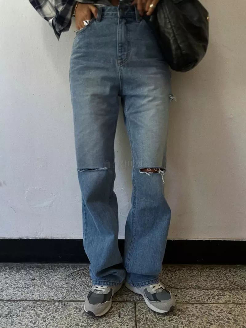 Abbeylee - Korean Women Fashion - #vintagekidsstyle - Over Leck Jeans