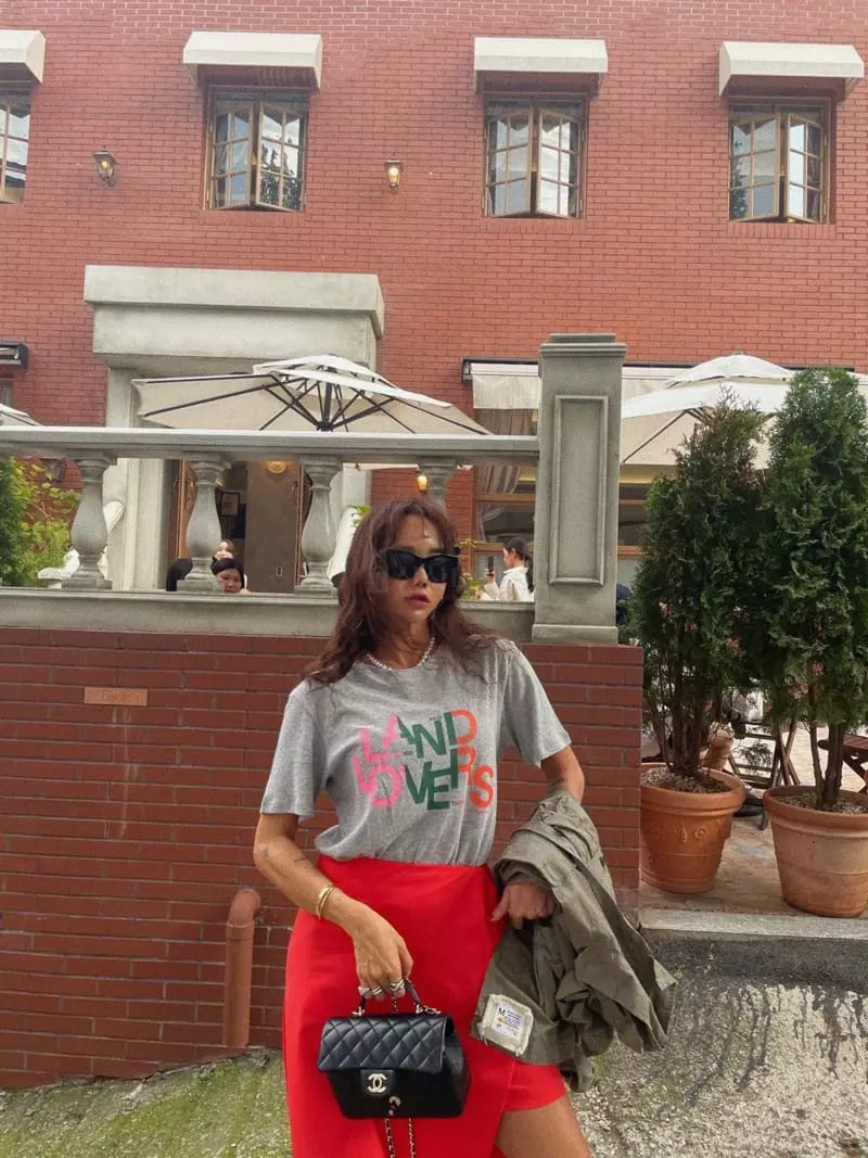 Abbeylee - Korean Women Fashion - #womensfashion - Land Tee - 12