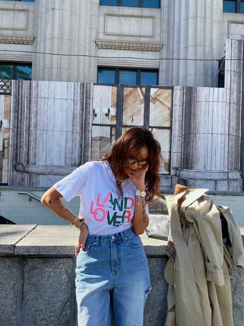 Abbeylee - Korean Women Fashion - #momslook - Land Tee - 4