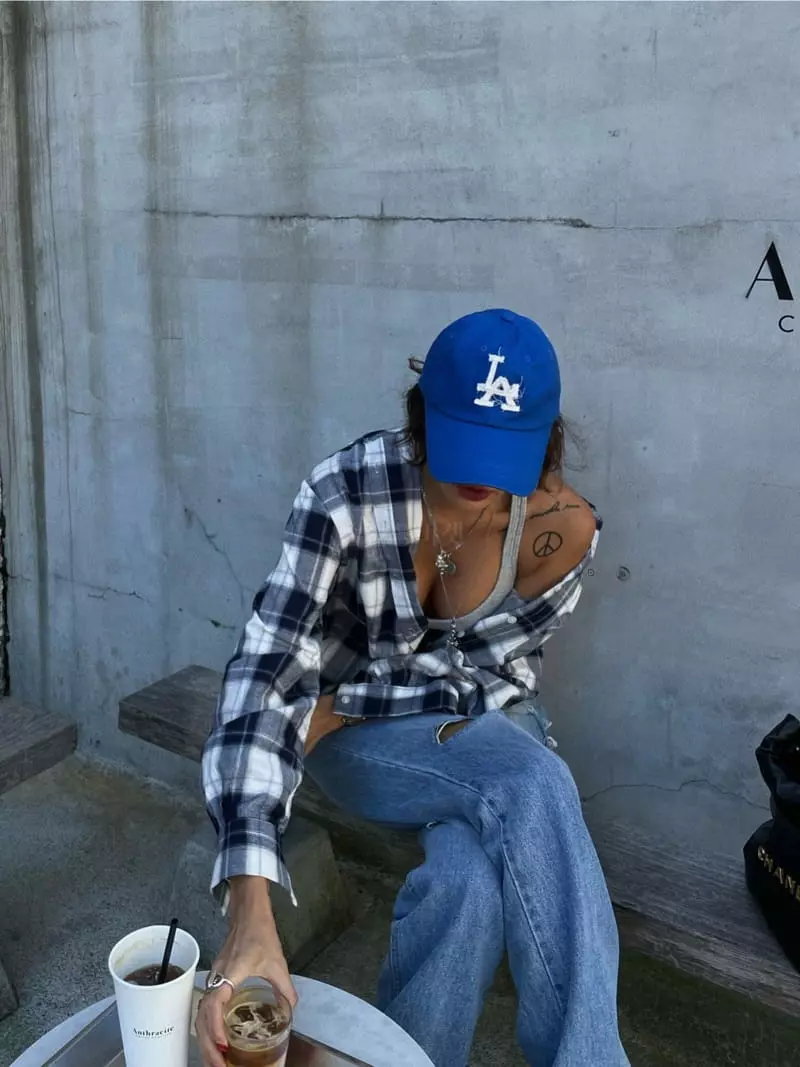 Abbeylee - Korean Women Fashion - #womensfashion - Check Boxy Shirt - 10
