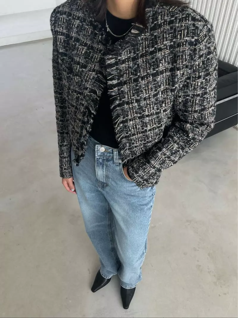 Acme - Korean Women Fashion - #momslook - Open Twid Jacket - 2