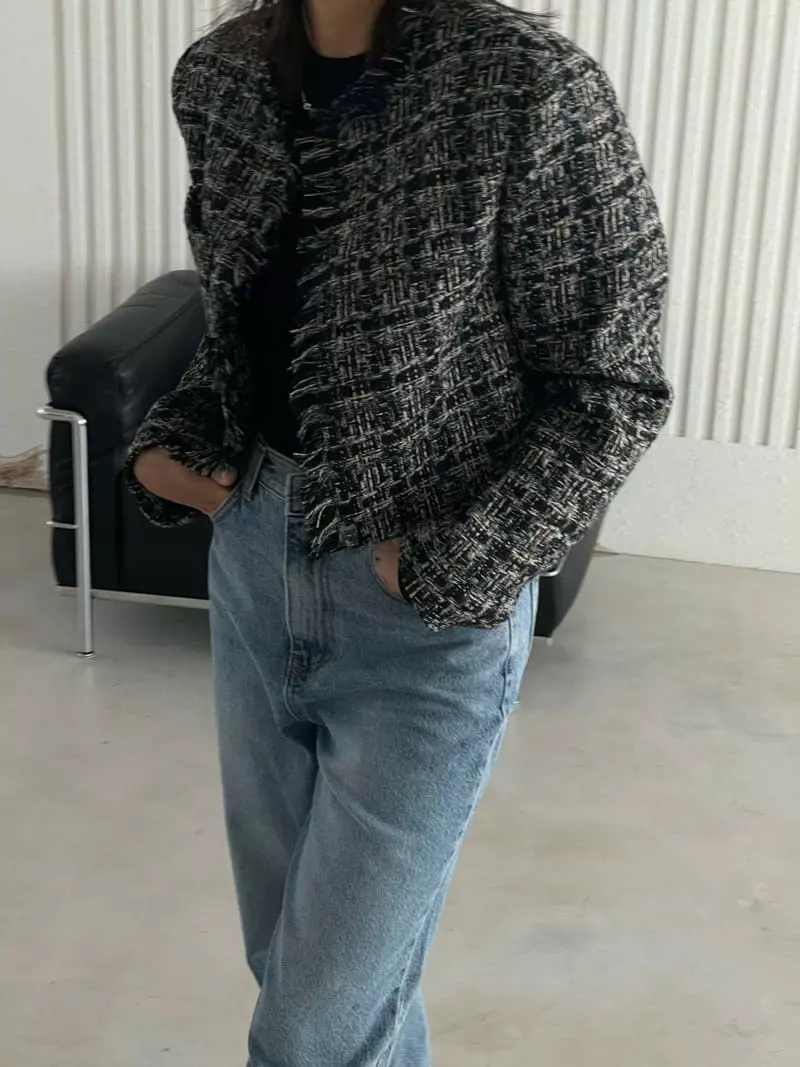 Acme - Korean Women Fashion - #momslook - Open Twid Jacket - 3
