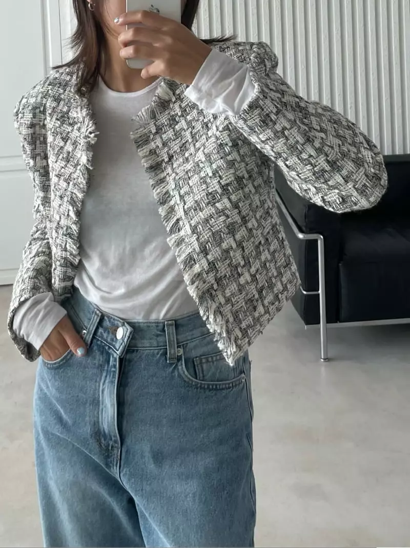 Acme - Korean Women Fashion - #thelittlethings - Open Twid Jacket - 12