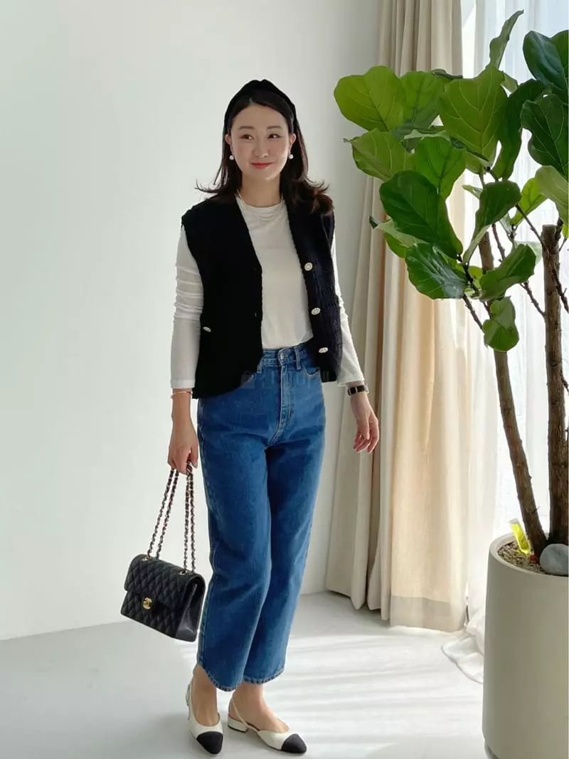 After Glow - Korean Women Fashion - #momslook - Twid Knit Vest - 6