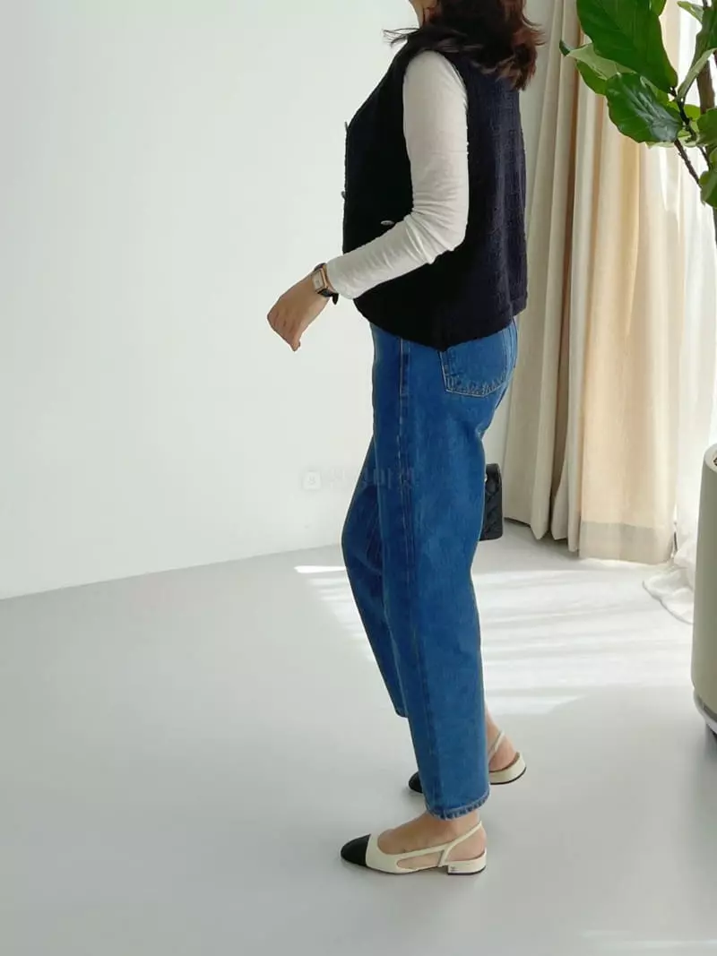 After Glow - Korean Women Fashion - #momslook - Twid Knit Vest - 8