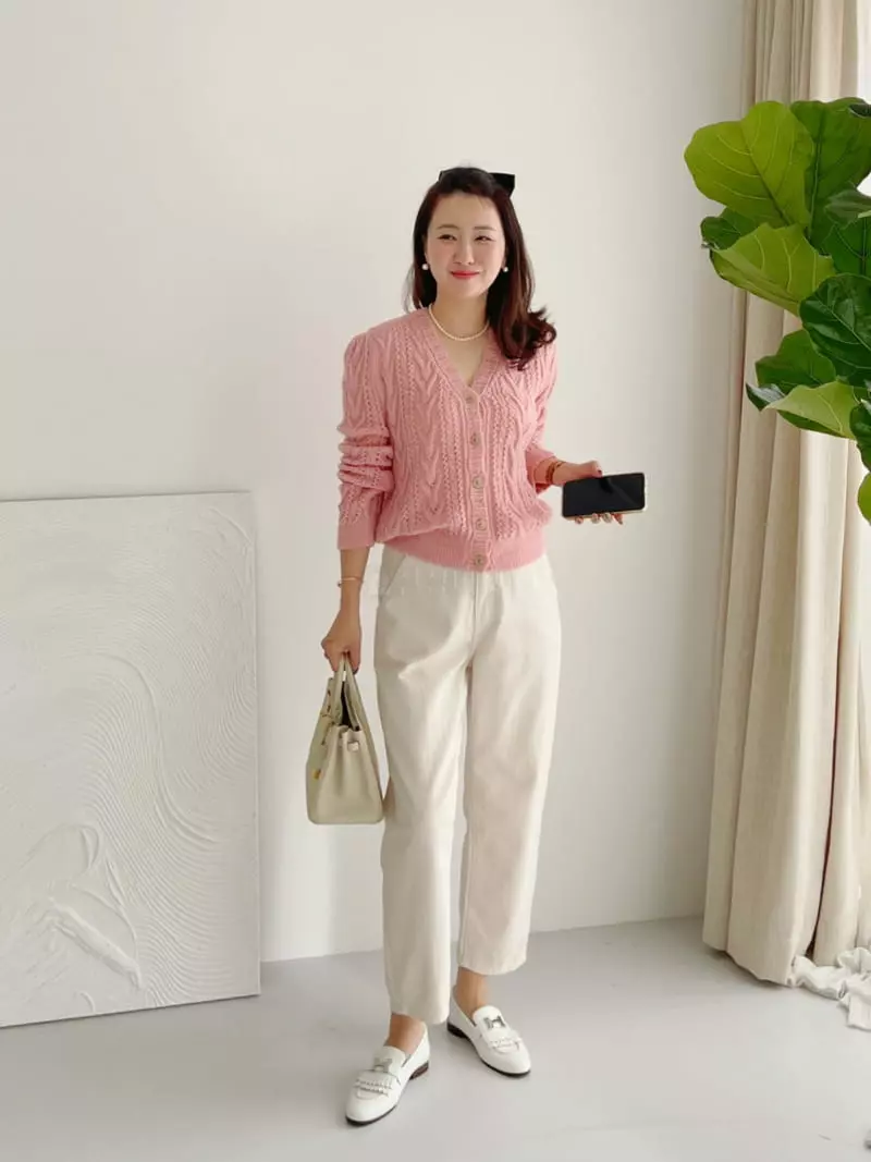 After Glow - Korean Women Fashion - #momslook - Daim o Hair Cardigan - 9