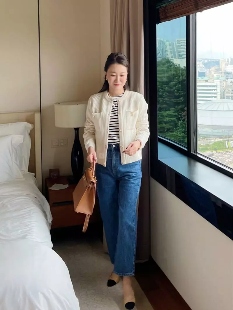 After Glow - Korean Women Fashion - #pursuepretty - Sha Check Cardigan - 8