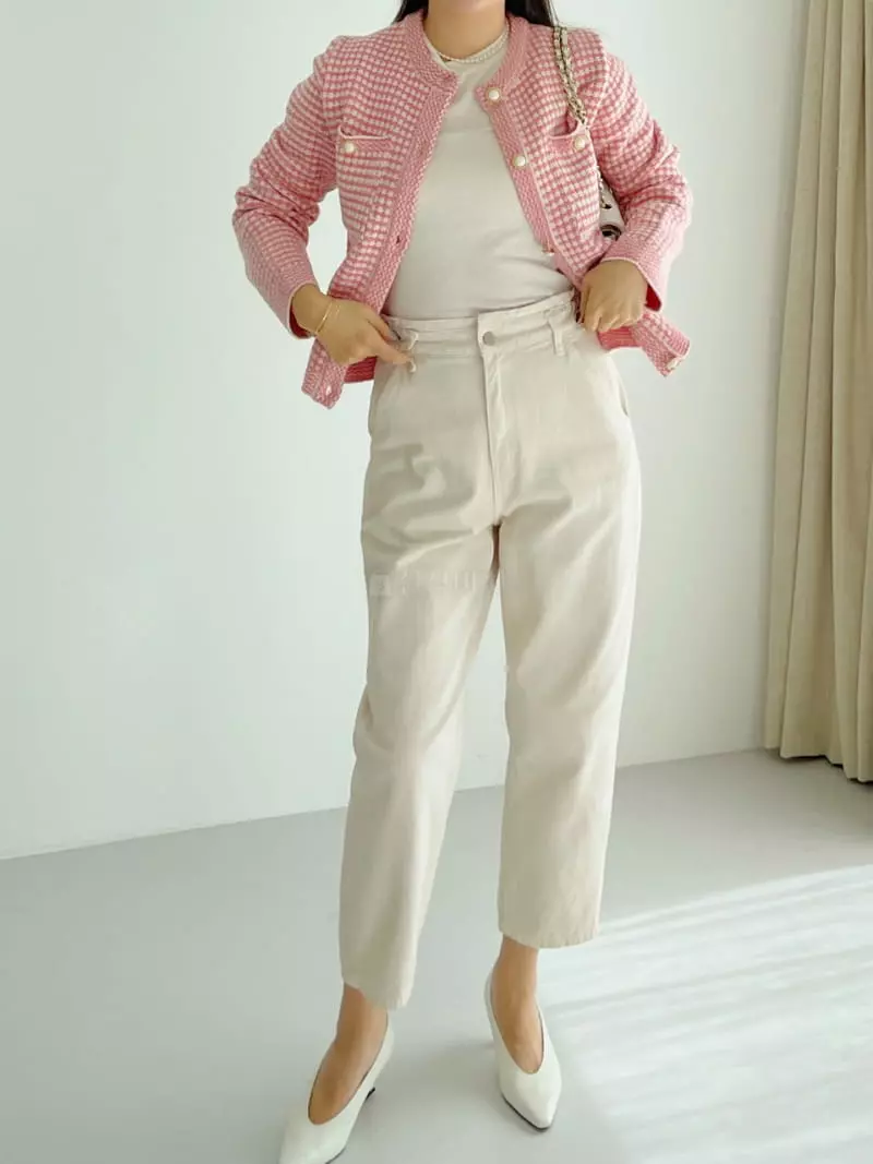After Glow - Korean Women Fashion - #restrostyle - Sha Check Cardigan - 9