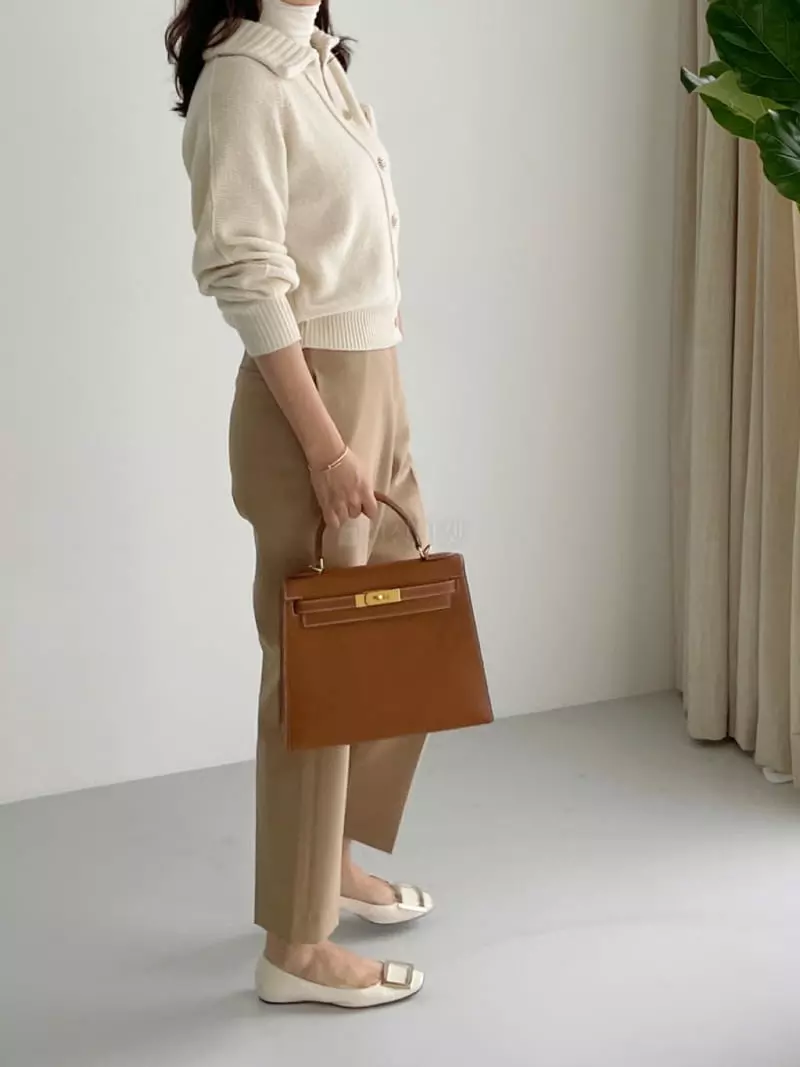 After Glow - Korean Women Fashion - #restrostyle - Button Collar Jacket - 7