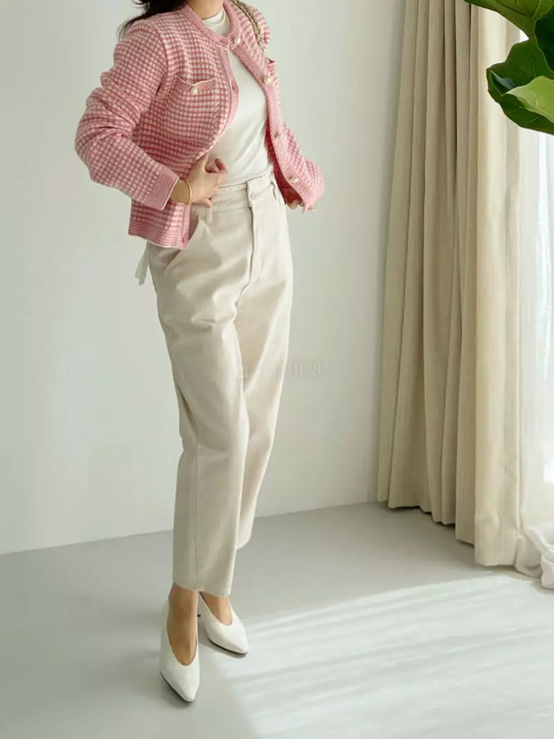 After Glow - Korean Women Fashion - #shopsmall - Sha Check Cardigan - 11