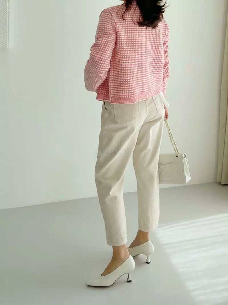 After Glow - Korean Women Fashion - #thatsdarling - Sha Check Cardigan - 12