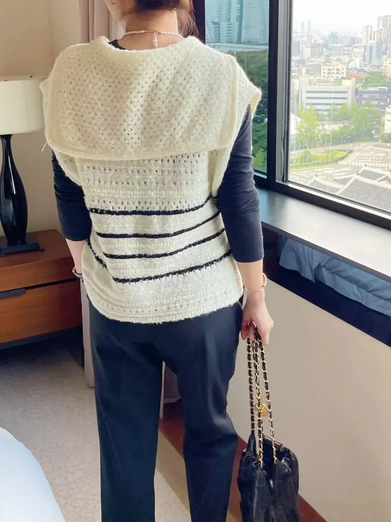 After Glow - Korean Women Fashion - #thatsdarling - Marine Bookle Vest - 8