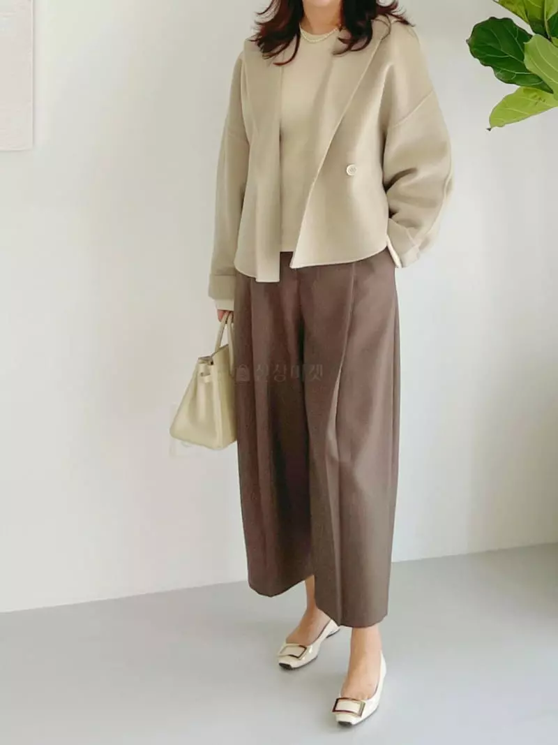 After Glow - Korean Women Fashion - #shopsmall - Tree Wide Pants - 4