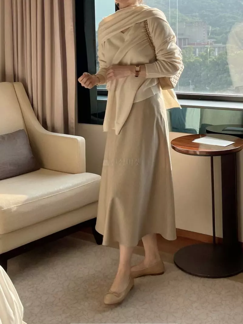 After Glow - Korean Women Fashion - #thelittlethings - Dear Whole Skirt - 8