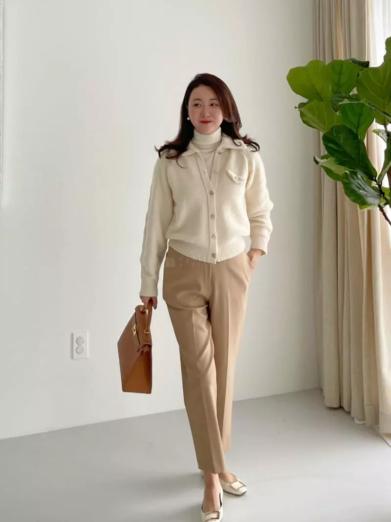 After Glow - Korean Women Fashion - #womensfashion - Button Collar Jacket - 4