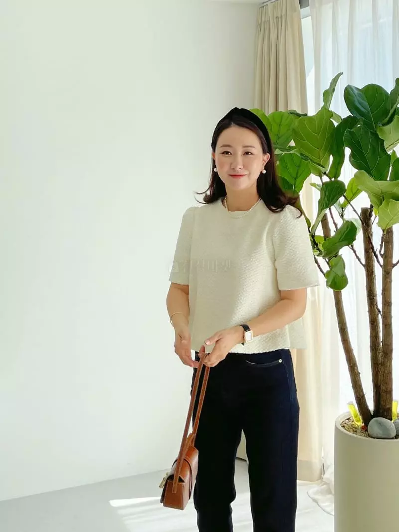 After Glow - Korean Women Fashion - #womensfashion - Twid Puff Blouse - 10