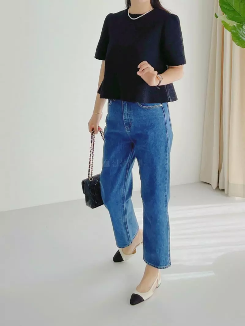After Glow - Korean Women Fashion - #womensfashion - Twid Puff Blouse - 6