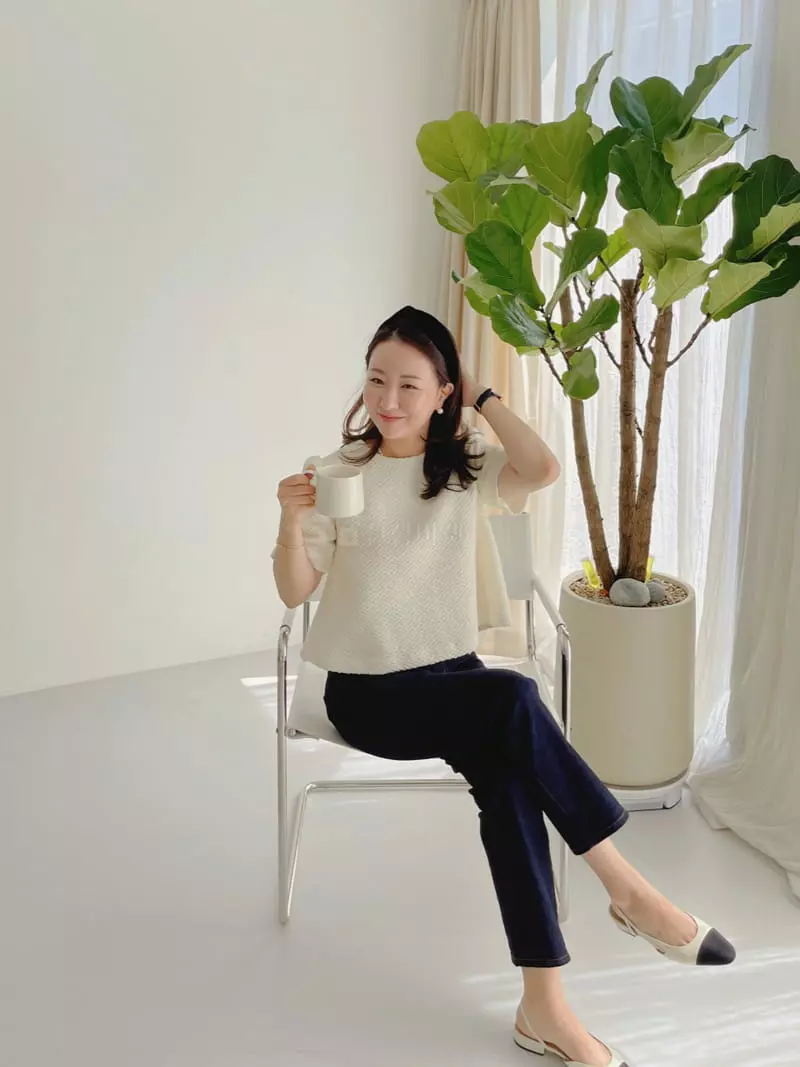 After Glow - Korean Women Fashion - #womensfashion - Twid Puff Blouse - 8